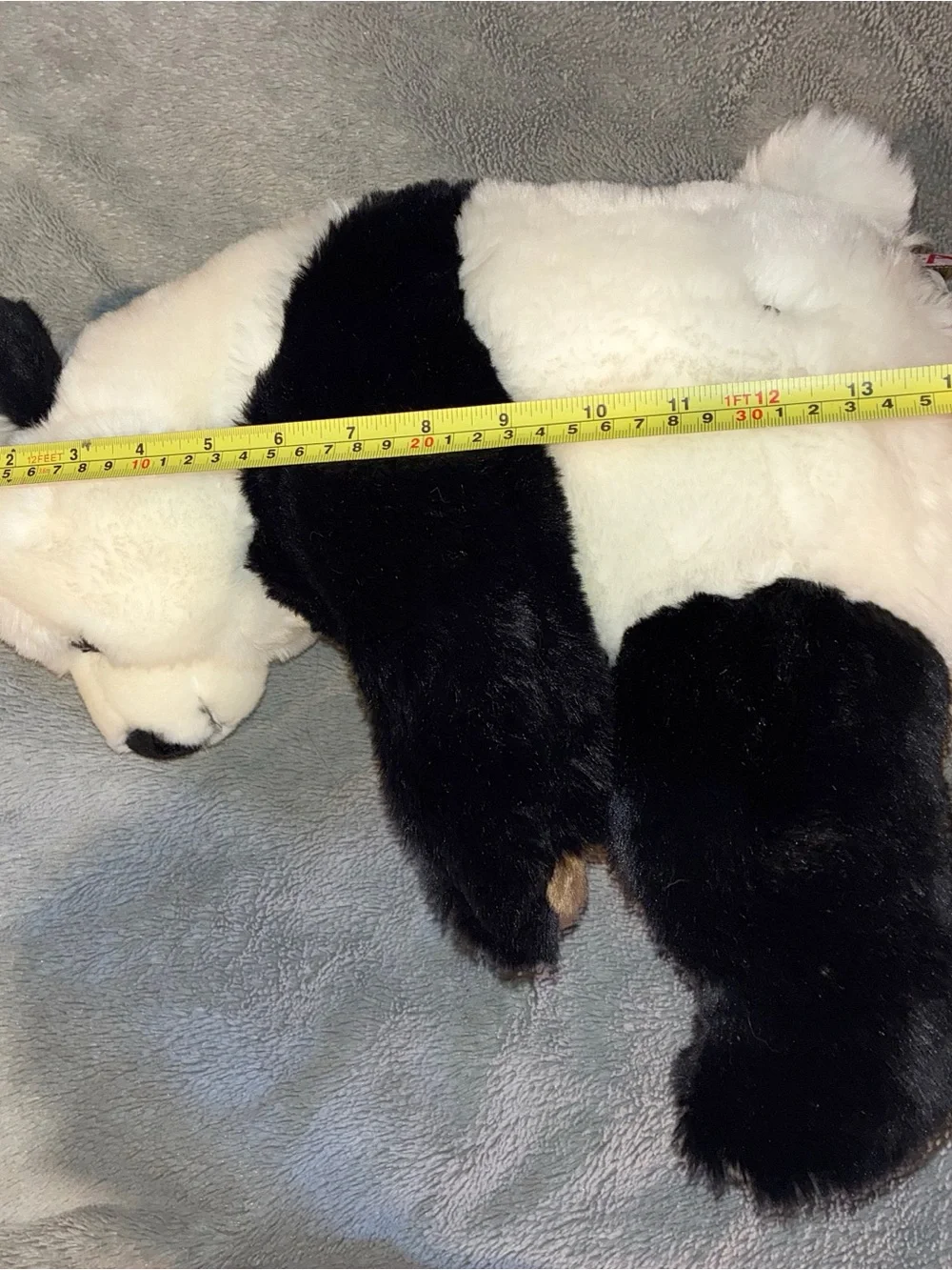 FAO Schwarz Plush Panda - Black, White & Brown Accent Cuddly Toy